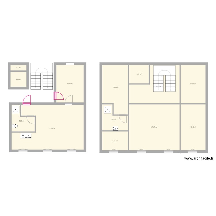 1st floor G. Plan de 0 pièce et 0 m2