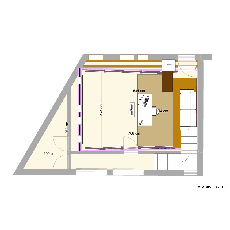 Bierges - Montage_son - V10.4. Plan de 2 pièces et 33 m2