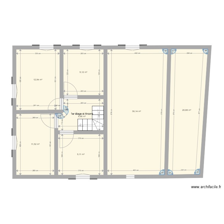 Manuela 1er étage St ARCONS . Plan de 0 pièce et 0 m2