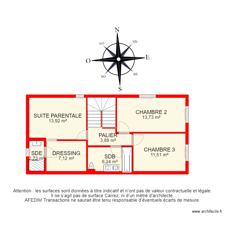 BI 15499 - . Plan de 24 pièces et 222 m2