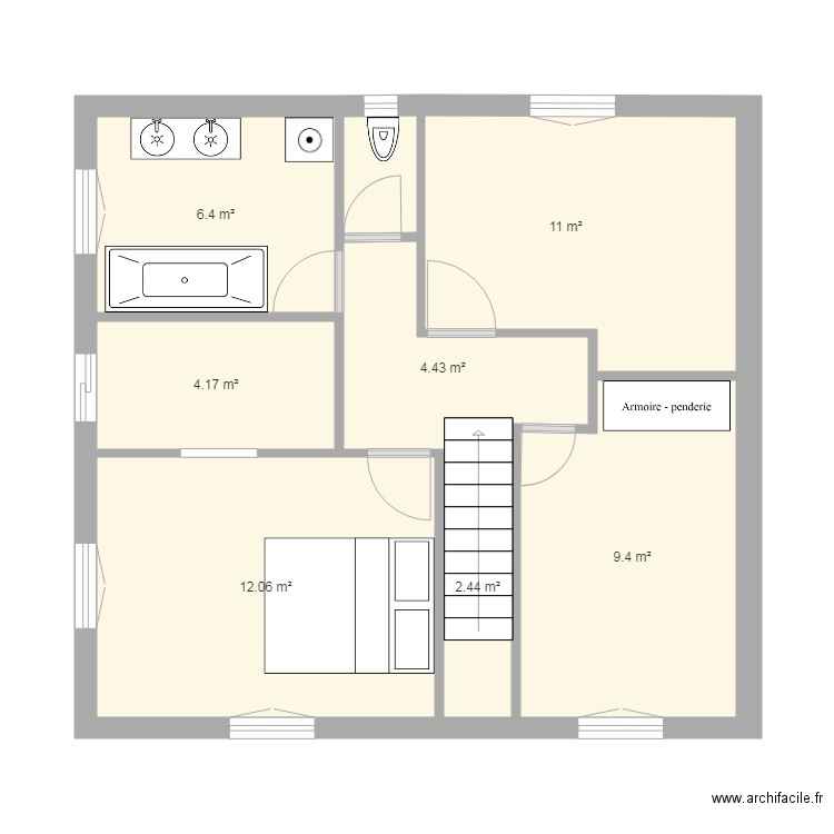 1er etage c. Plan de 0 pièce et 0 m2