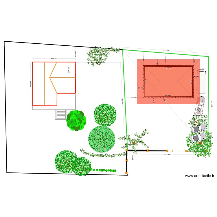 Elisabeth Esquisse n°2. Plan de 1 pièce et 90 m2