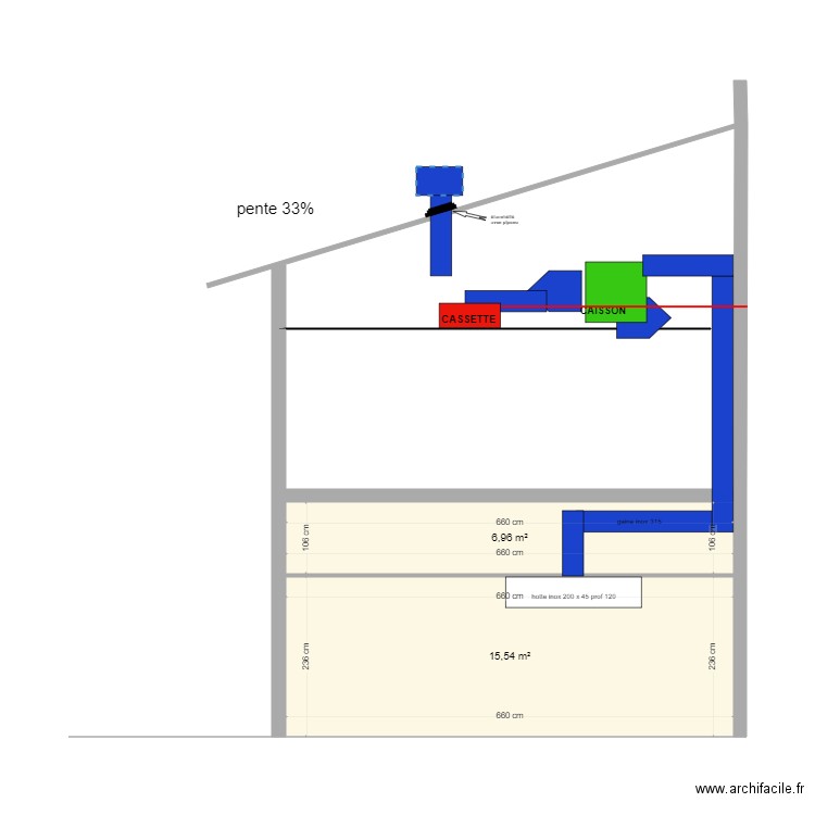 sortie toiture réseau plonge avec PIPECO. Plan de 0 pièce et 0 m2