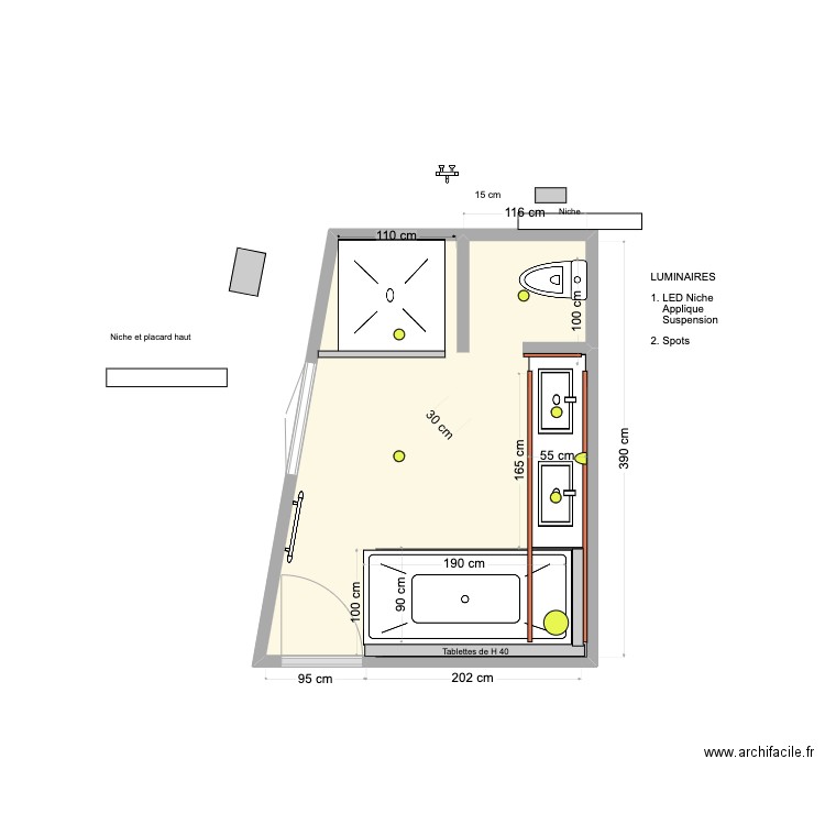 Our bathroom 1. Plan de 1 pièce et 10 m2