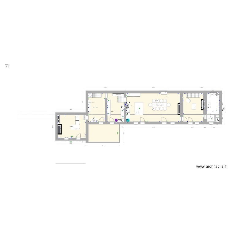 test elec. Plan de 16 pièces et 306 m2