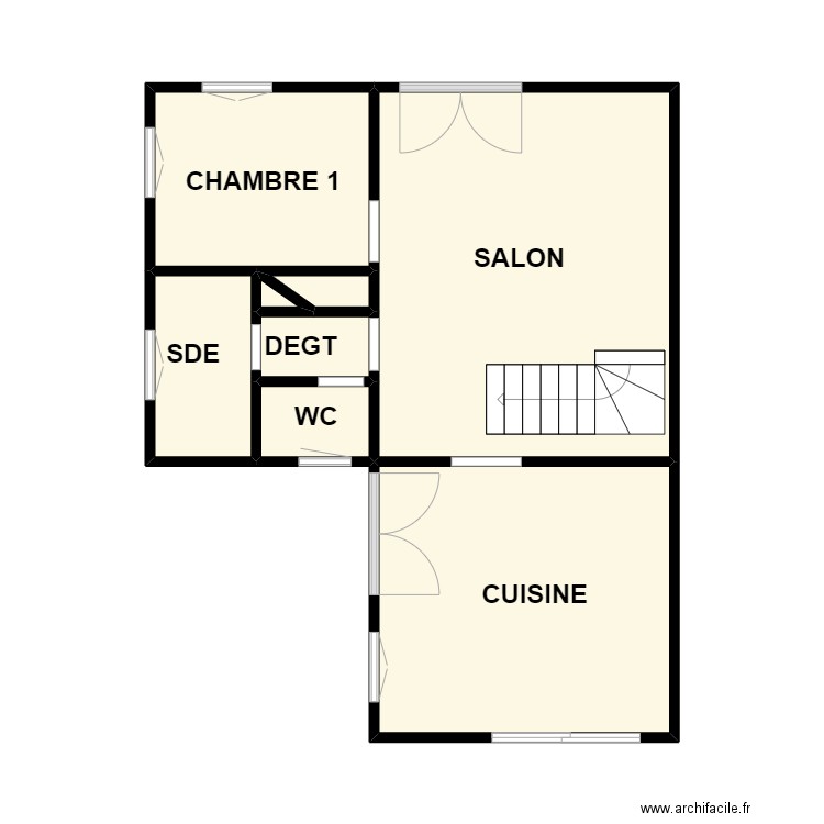 RETHO RDC. Plan de 8 pièces et 34 m2