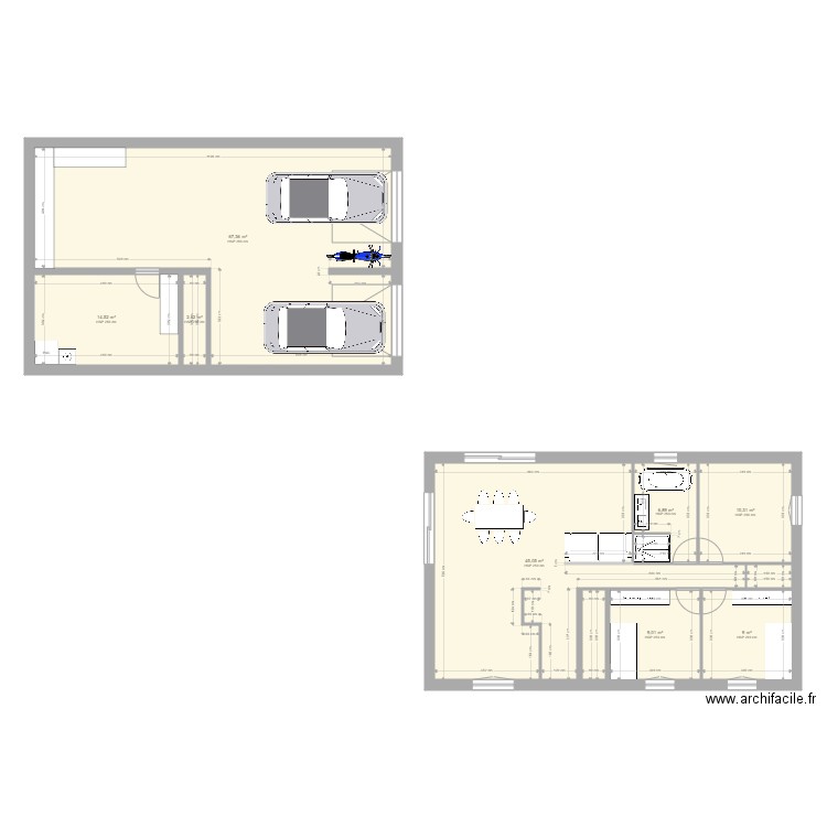 Maison V4. Plan de 9 pièces et 177 m2
