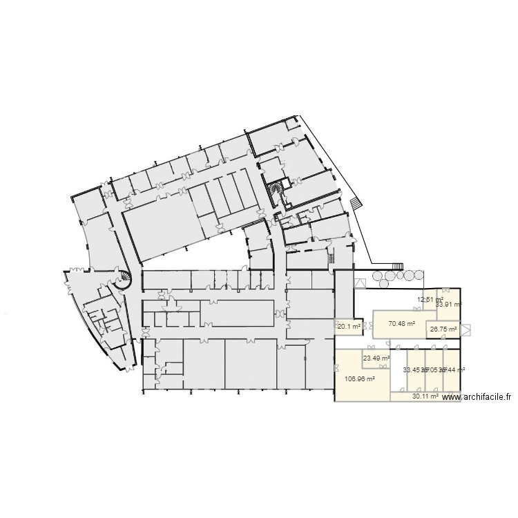 HTLA 1er étage fin . Plan de 0 pièce et 0 m2