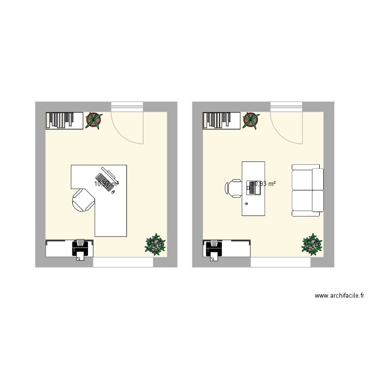 Michèle Fourni bureau. Plan de 0 pièce et 0 m2