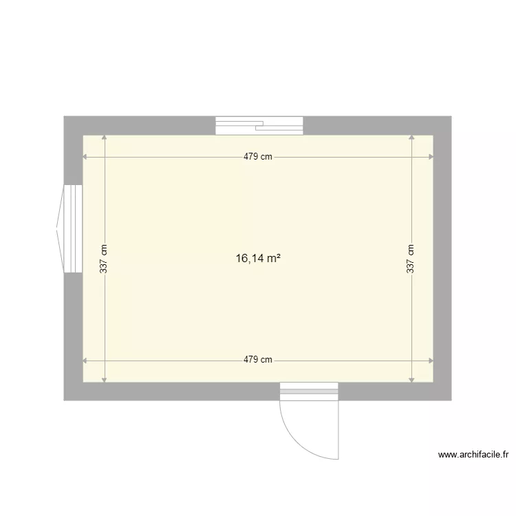Plan Bureau vide. Plan de 