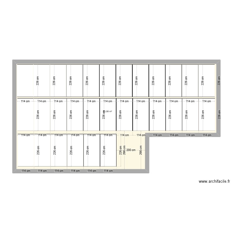 plan PV 2.2. Plan de 1 pièce et 89 m2