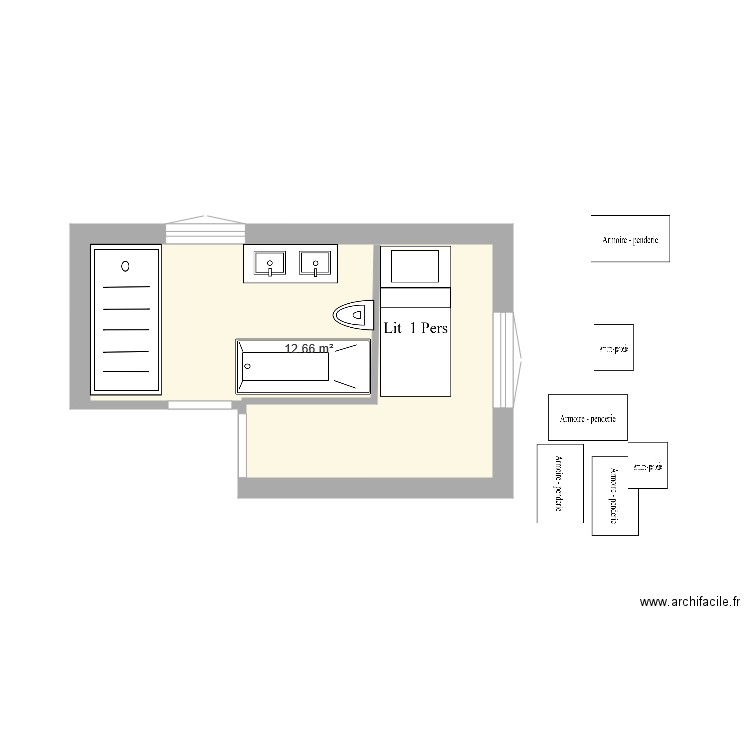 Salle de bain 3. Plan de 0 pièce et 0 m2