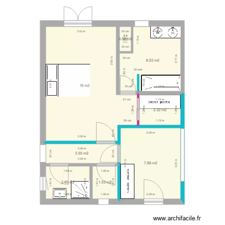 hanchy rez de chaussee am&eacute;nag&eacute;. Plan de 