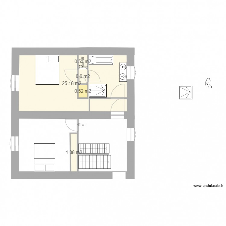 1 er étage v7 25 avril. Plan de 0 pièce et 0 m2