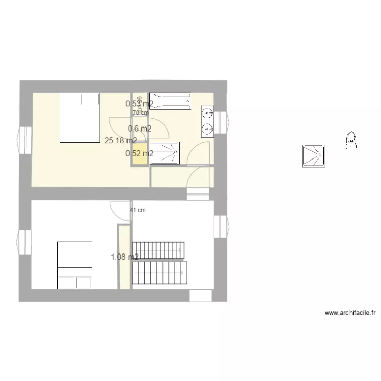 1 er &eacute;tage v7 25 avril. Plan de 