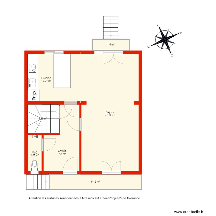 BI 2512 rdc non côté. Plan de 0 pièce et 0 m2