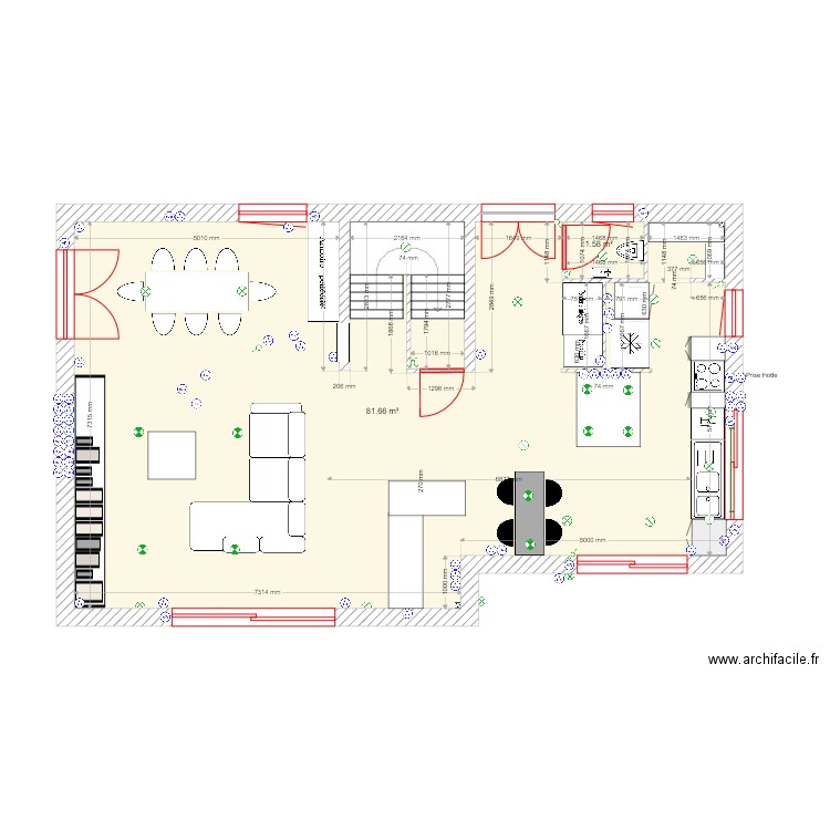 Électricité et mobilier 100619. Plan de 0 pièce et 0 m2