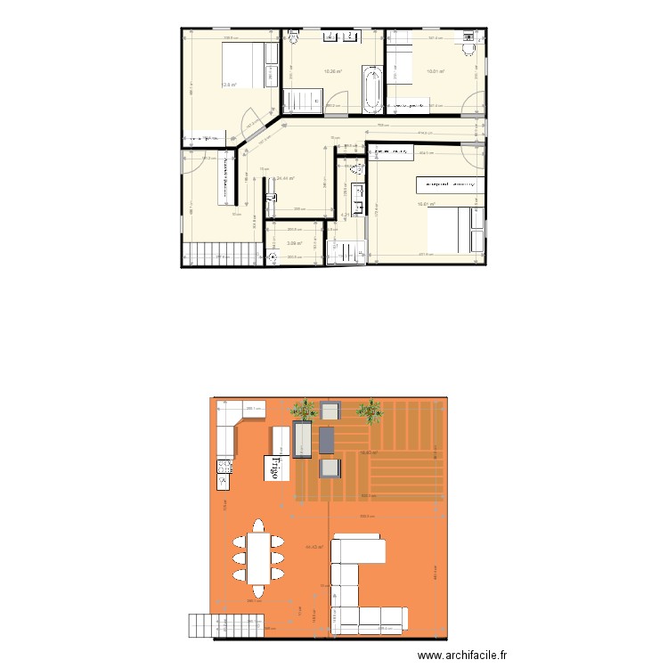 duplex inverser. Plan de 0 pièce et 0 m2