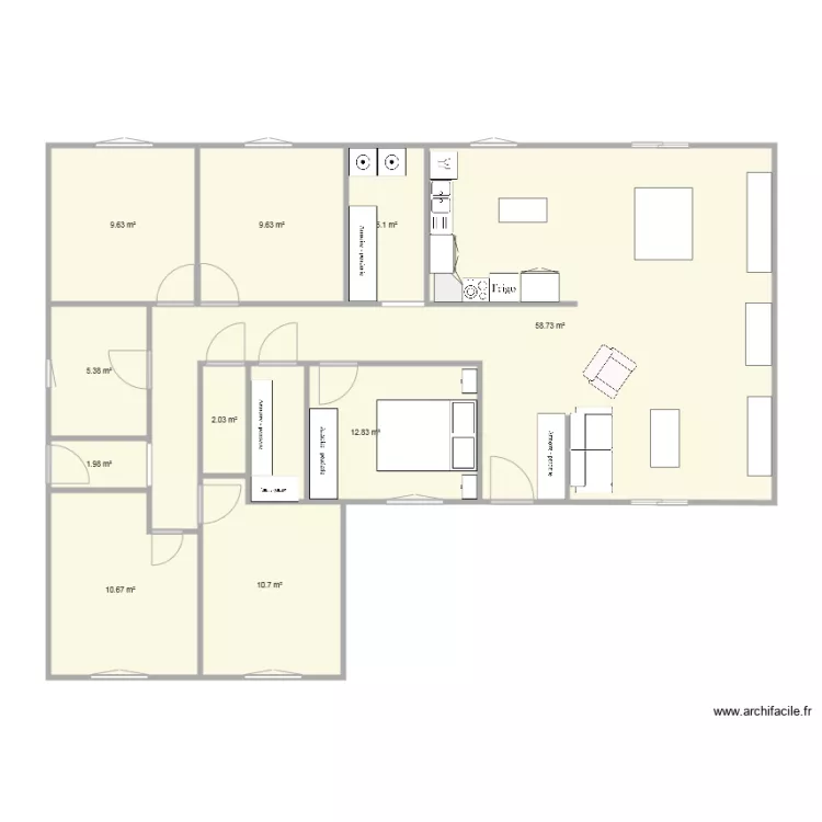 projet maison. Plan de 