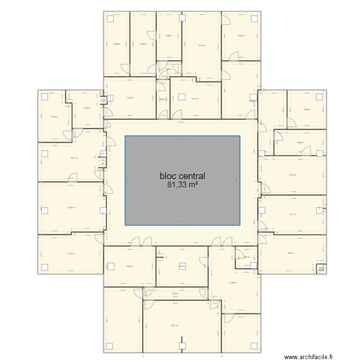 Tour 2000 actuelle. Plan de 0 pièce et 0 m2