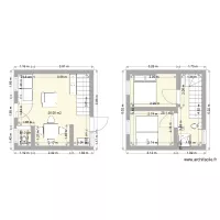 Plan 50m2 en duplex