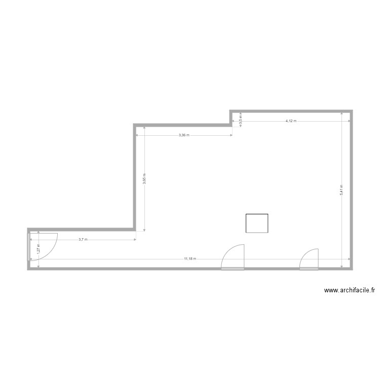 salon et cuisine. Plan de 0 pièce et 0 m2