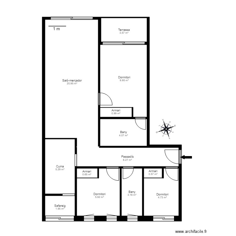  ED SANTA MARGARIDA BLOC B AP 301 ESCALDES. Plan de 0 pièce et 0 m2