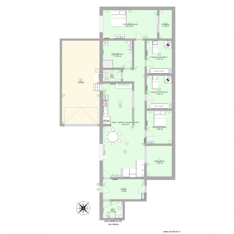Amenagement appartement version 41. Plan de 0 pièce et 0 m2