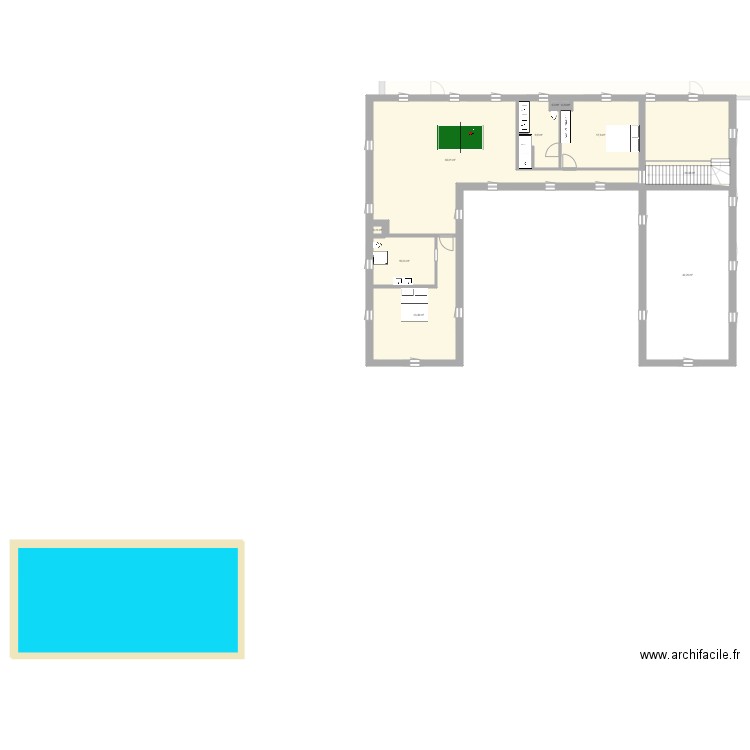 MOGADOR RDC RENOV 3. Plan de 37 pièces et 865 m2