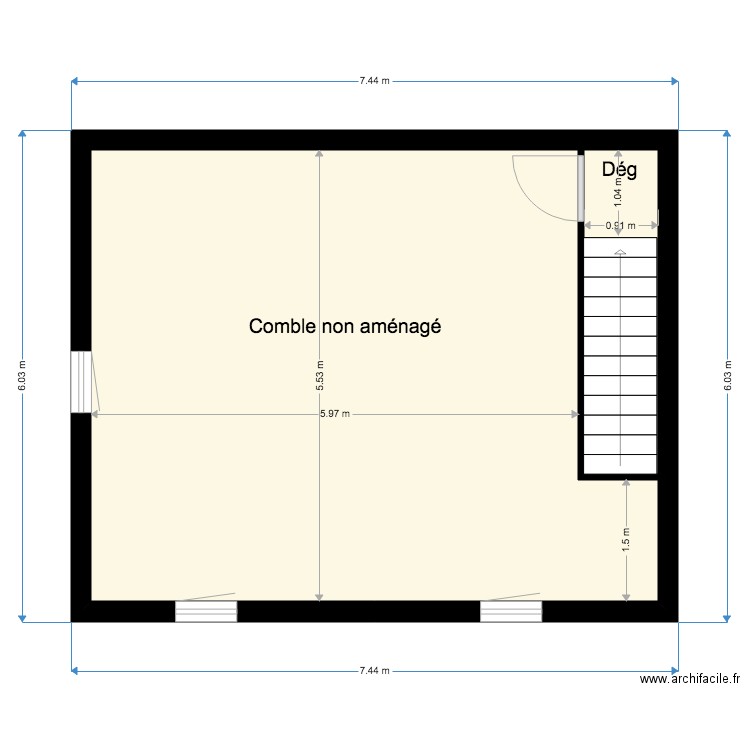 Plan modificatif etage. Plan de 0 pièce et 0 m2