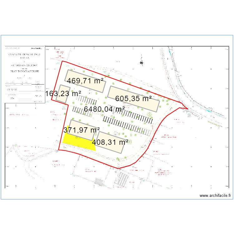 CP2223. Plan de 6 pièces et 2018 m2