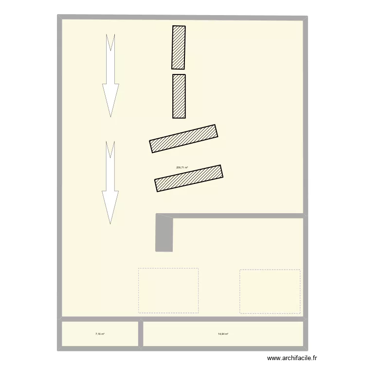 Plan de masse CULTURE SUD. Plan de 3  et 281 m²