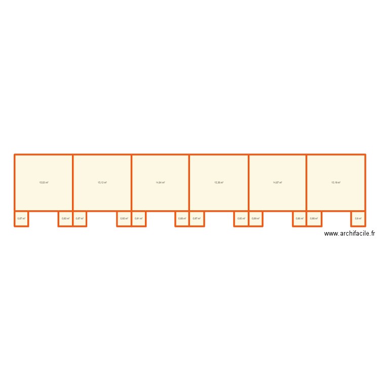 CFDFDFDSFCV. Plan de 18 pièces et 101 m2