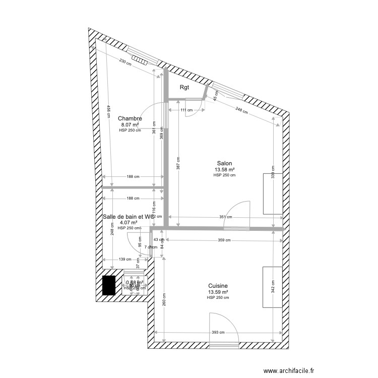 PLANS EXISTANTS SABEL LOT3 APPART 2. Plan de 0 pièce et 0 m2