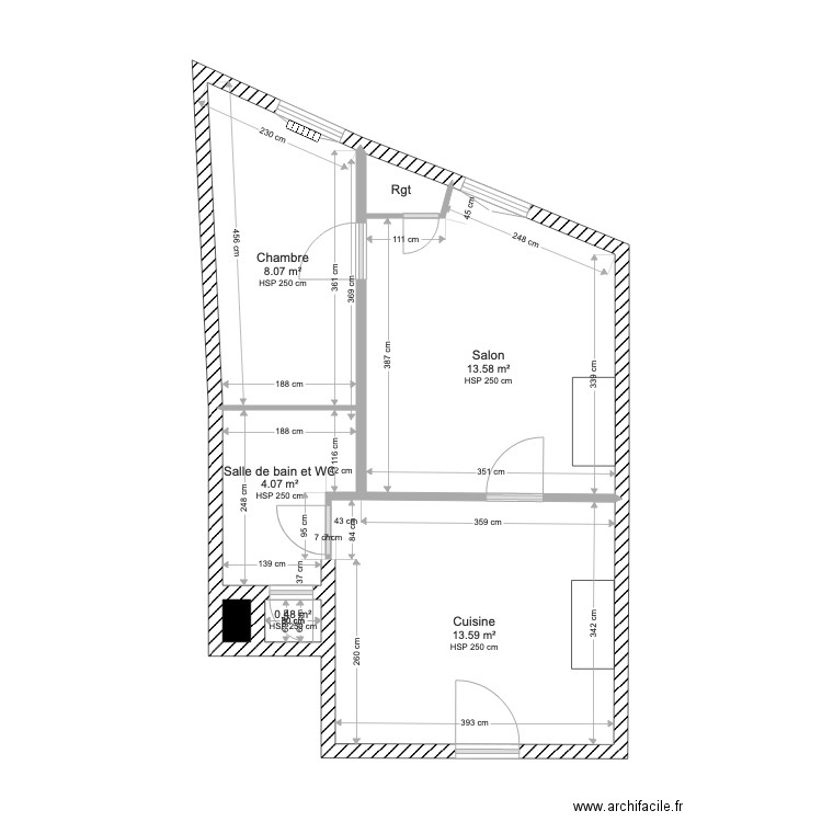 PLANS EXISTANTS SABEL LOT3 APPART 2. Plan de 0 pièce et 0 m2