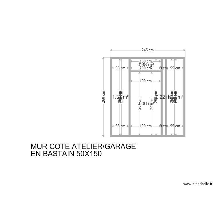 PLAN CLOISON 5 INTERIEUR. Plan de 0 pièce et 0 m2