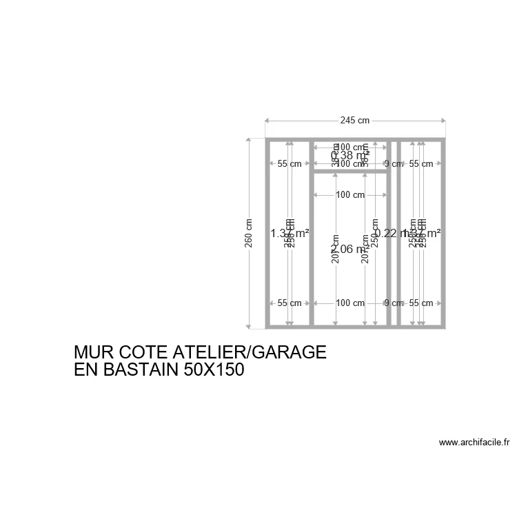 PLAN CLOISON 5 INTERIEUR. Plan de 