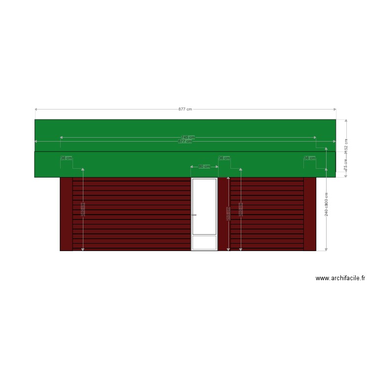 Façade Ouest. Plan de 0 pièce et 0 m2