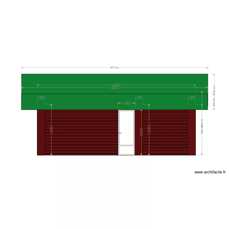 Fa&ccedil;ade Ouest. Plan de 