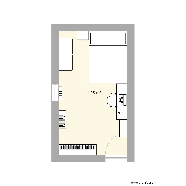 chambre. Plan de 0 pièce et 0 m2