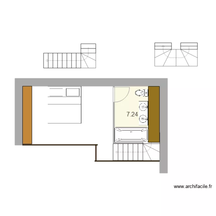 Grange 1er étage différents escaliers 90 Mansarde 115 . Plan de Grange 1er étage différents escaliers 90 Mansarde 115 . Plan de