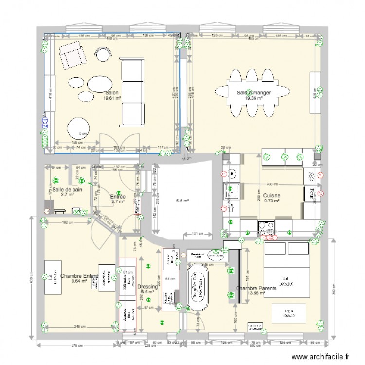 Plan Appartement Descombes du 18 mars 2017. Plan de 0 pièce et 0 m2