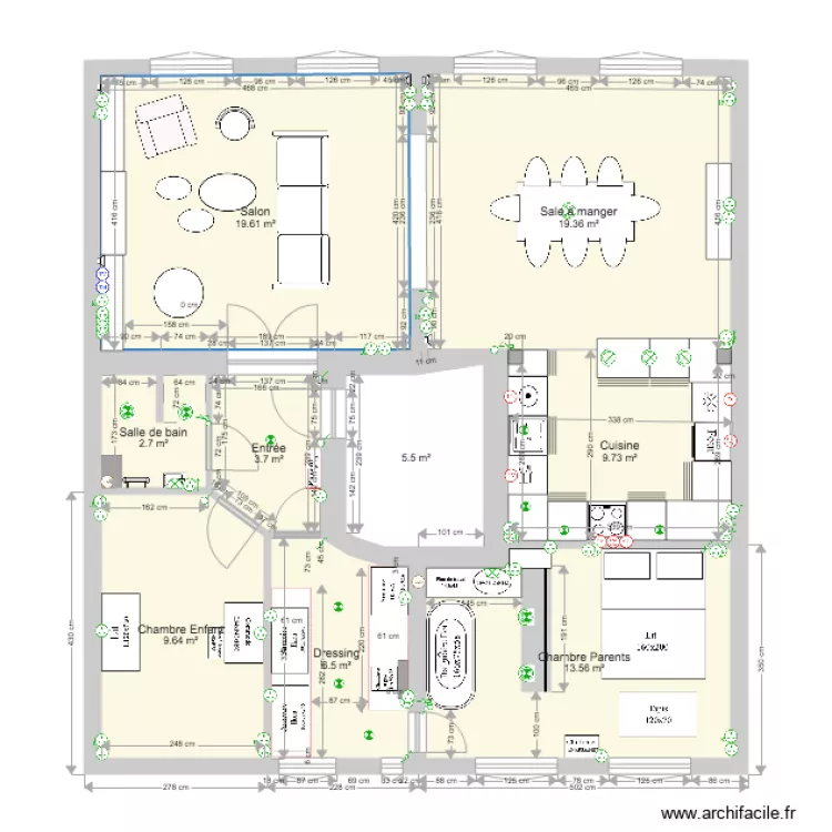 Plan Appartement Descombes du 18 mars 2017. Plan de 