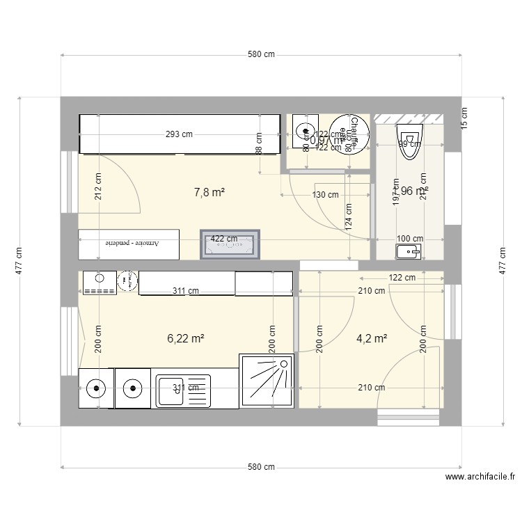 entrée buanderie 14. Plan de 0 pièce et 0 m2