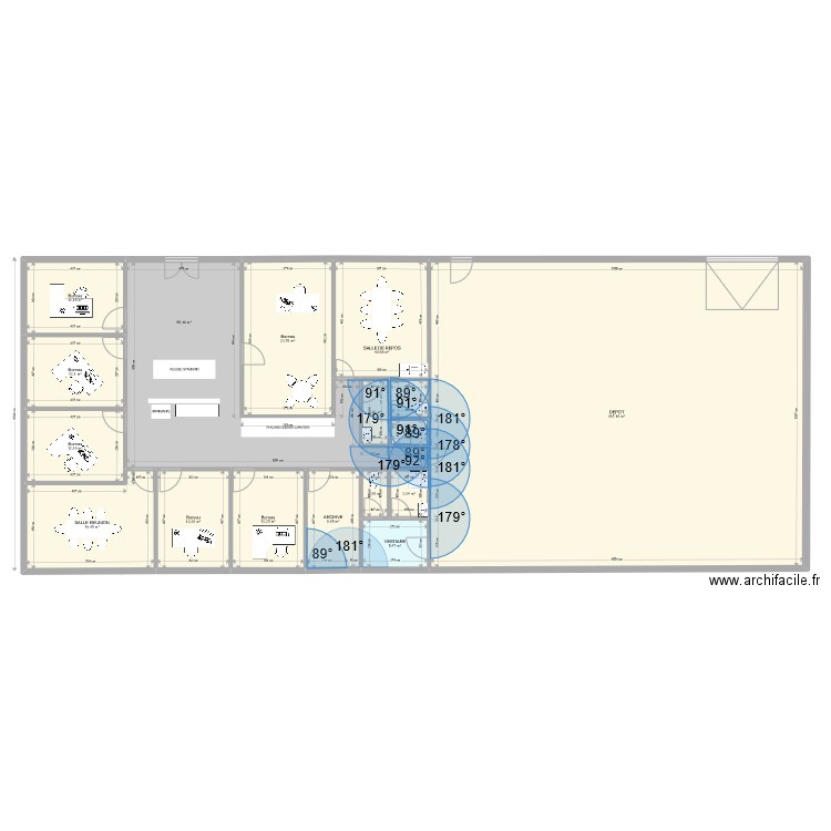 DEPOT CRUSSON 1. Plan de 17 pièces et 402 m2