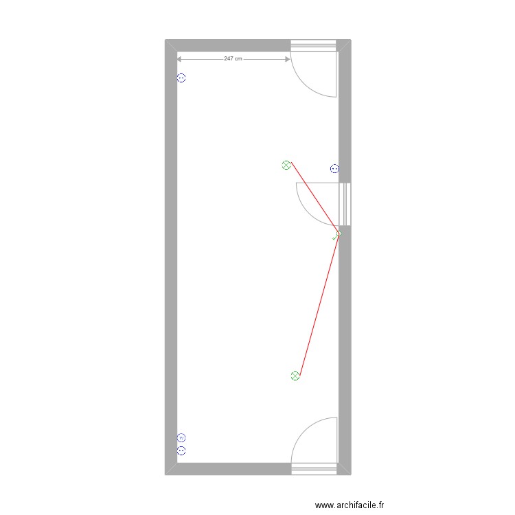 Saint Paul 2 ème étage PLAN ELECTRIQUE EXISTANT. Plan de 1 pièce et 32 m2