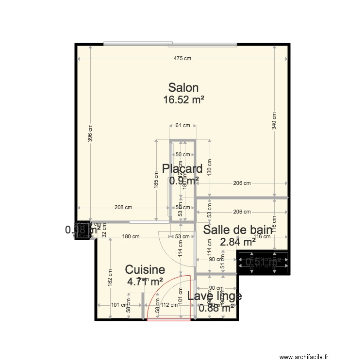 plan STUDIOO 99 PROMENADE. Plan de 0 pièce et 0 m2