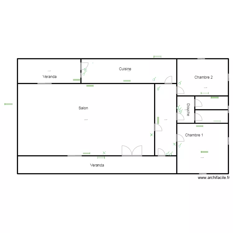 Circuit lumi&egrave;re LOGEMENT A GBAKPODJI. Plan de 