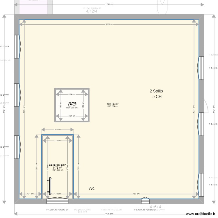 vendeville. Plan de 0 pièce et 0 m2