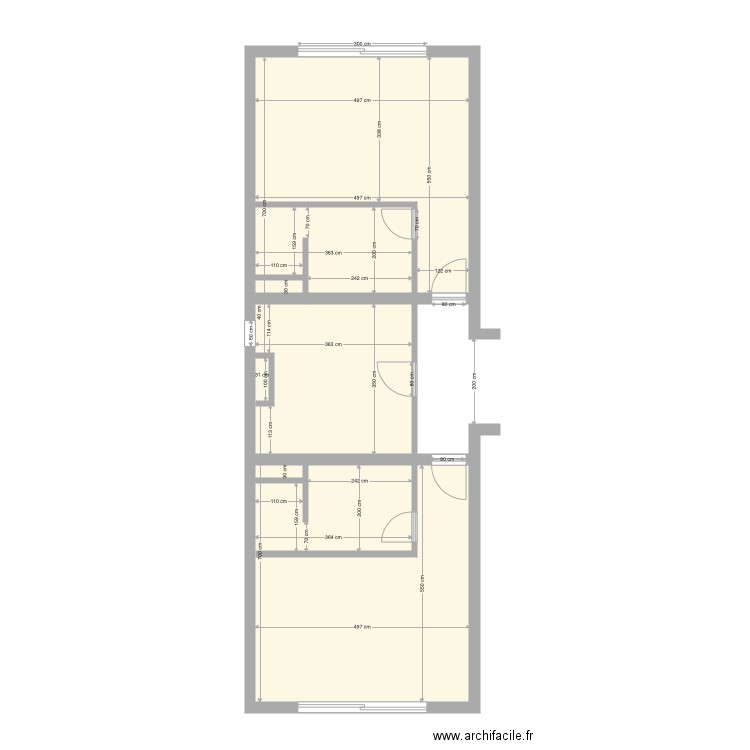 chambre A arrière et façade Etage 1 2 3. Plan de 0 pièce et 0 m2